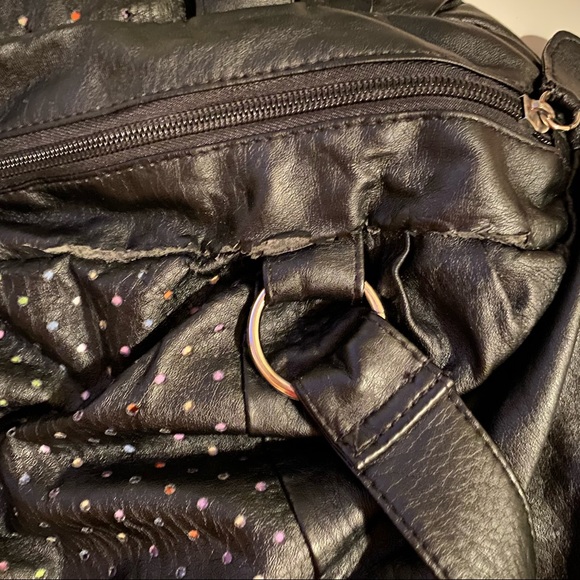 3/$30💚Smart Set black faux leather handbag totebag purse - Picture 15 of 16